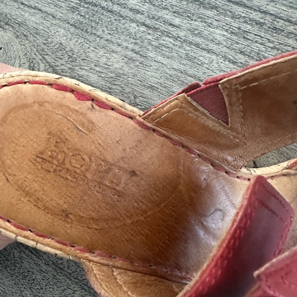 Born Red Leather Women's Sandals - Picture 5 of 8